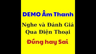 DEMO âm thanhNghe cảm nhận và phán xét qua chiếc điện thoại ĐÚNG hay SAI