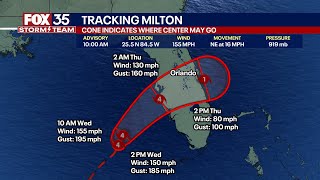 Hurricane Milton live tracker and updates: Cat 4 hurricane