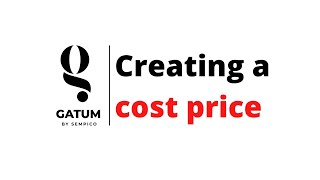 GATUM | Creating a cost price | Spanish subtitles