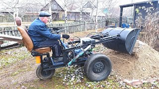 Самодельный трёхколёсный погрузчик. Эпопея с ним закончена. Михаил Анатольевич сдался.