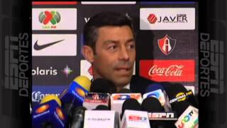 Pedro Caixinha: "Son cosas que pasan en el futbol"