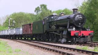 GWR Hall Class No.6990 'Witherslack Hall' southbound freight & minerals at Swithland [GCR 2018]