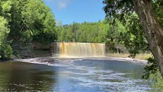 Scenic waterfall views at Tahquamenon Falls State Park