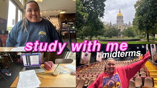 *productive* STUDY WITH ME for midterms @ notre dame !!