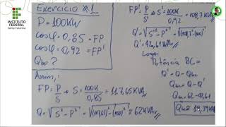 Correção dos Exercícios de Fator de Potência