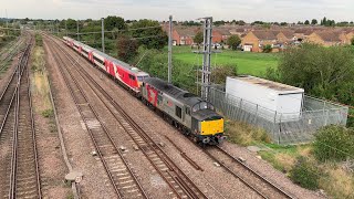 ROG class 37, 37884 at Biggleswade with mk4 coaches - 13/09/22