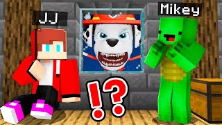 Mikey and JJ Hide From MARSHAL TAPE in Minecraft at 3:00 AM !? - Maizen