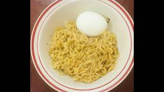 Pancit canton & boiled egg