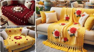 Crochet sofa blanket ideas.#sofablanket #crochet #crochetblanket