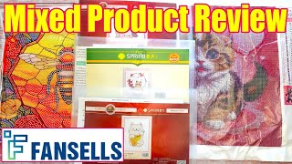 FANSELLS Unboxing / First Impressions | 2 Diamond Painting Kits & 3 Cross Stitch Kits