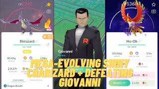 Mega-Evolving Shiny Charizard + Defeating Giovanni!