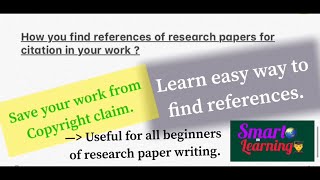 how to find references for a research paper in google scholar | for free |