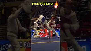 Powerful Kicks 💪🔥🥋 #taekwondo #karate #motivation #mma #fighting #speed #power #training #shorts