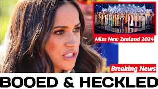 Meghan Markle faces HUGE BACKLASH As She Was Booed & Heckled at Miss Universe New Zealand 2024.