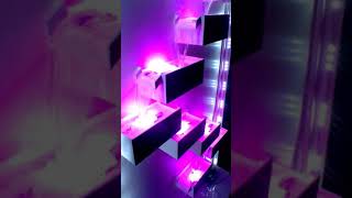 PVC structure indoor outdoor garden cascade waterfall from Asif water art with remote control lights