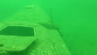 The inside of a sank sailboat. I believe this is at Gilboa Quarry.