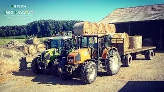 RAMASSAGE DE PAILLE |JCB 536-70 & ARION 460 |EN BRETAGNE DANS LE MORBIHAN 2018