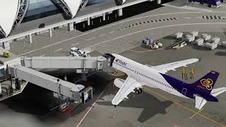 FSlabs A320 Thai Smile Chase Plane Cinematic mode on P3D V5 - 4K