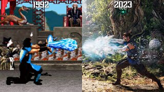 Sub-Zero "Ice Ball" Evolution - Mortal Kombat 1-12 (1992-2023) 4K