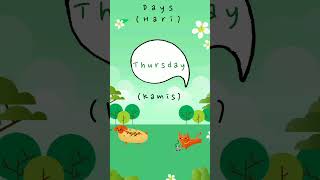 days ( nama nama hari ) #day #hari #days #short #shorts #video