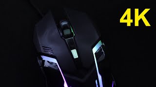 4K Free Stock Footage: LED Computer Mouse