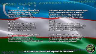 Uzbekistan National Anthem with music, vocal and lyrics Uzbek w/English Translation