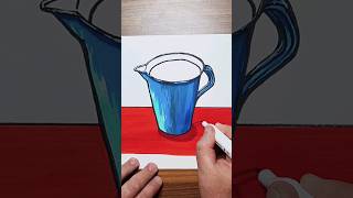 Drawing a Enamel Jug #art #drawing #howtodraw