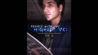 Top Ten People with the highest Verbal Comprehension Index (VCI)