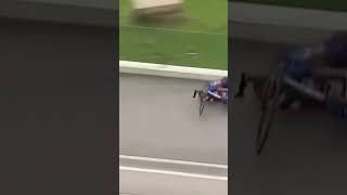 Thank God for helmets. 🙏🏼 Crash of Chris Harper and Ben O’Connor at the Tour of the Alps race.