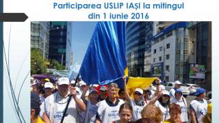 Sinteza activității sindicale USLIP IAȘI perioada: septembrie 2015 - septembrie 2016