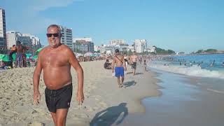 🇧🇷🍑  ☀️🏖️ BEACH PARTY BRAZIL RIO DE JANEIRO 2023 | 4k video | beach walk