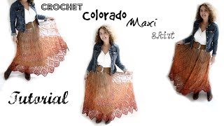 Colorado Crochet Maxi skirt Tutorial