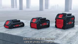 Bosch ProCORE18V-batteriserien: Tre modeller som setter en ny standard for kraft