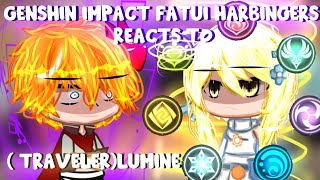 Genshin Impact Fatui Harbingers Reacts to ( Traveler)Lumine [[Gacha club]] part 11