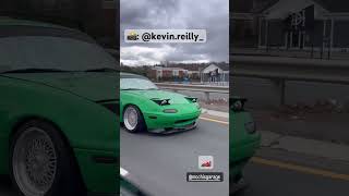 Porsche python green Miata