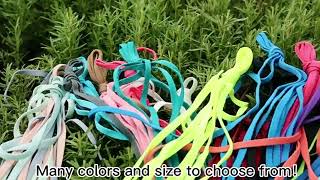 27"-72" Length Flat Shoelaces | 5/16" Wide Solid Color Laces for Running Shoes