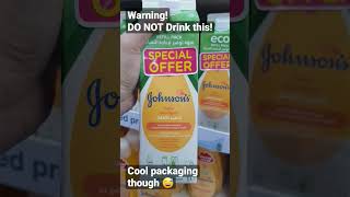 Warning! DO NOT DRINK THIS!   Shampoo on a drink packaging 😅  #trending #viral #warning