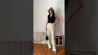 City outfits with a straw hats #fashionstyle #stylist #zara #fashionista #shorts