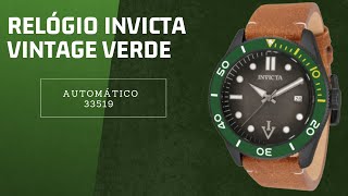 Demonstração Relógio Invicta Vintage Verde Automático 33519