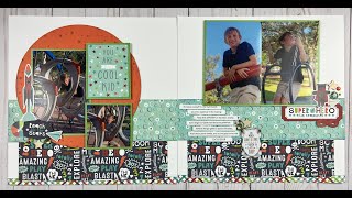 Cool Kid - Echo Park - Imagine That - Double Page Scrapbook Layout