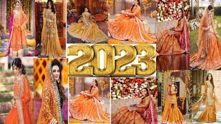 50 Letest Mehndi Dress Dijain For Girls Mehndi Frock Dijain #2023 ka Dijainar sharara sute #sute