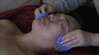 Gave my husband a relaxing FACIAL #asmr