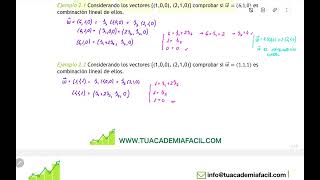 V9_2.2 Combinaciones lineales - FUNDAMENTOS MATEMÁTICOS - INGENIERÍA INFORMÁTICA UNED