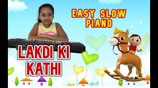 Lakdi ki kathi | How to learn piano | tutorial easy slow beginner | Kids song