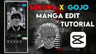 How to make Manga Edit Tutorial in capcut | Gojo X Sukuna JJK Manga Edit |   #mangaedit