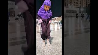 Emaan cleaning her Abaya after rolling over on floor#shorts#makkah #youtubeshorts #kaaba  #umrah