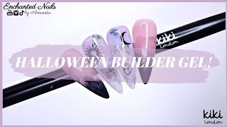 KIKI LONDON EASY BUILD UP - BUILDER GEL NAIL TUTORIAL | Whimsical Halloween Nail Design!