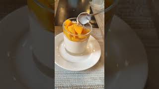 🌈Very Delicious Mango Chamomile with Honey Panna Cotta! #asmr #satisfying #yummy #food #shorts