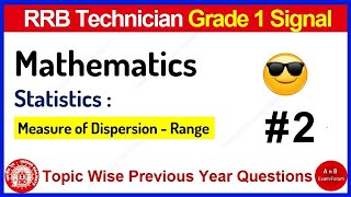 Mathematics for RRB Technician Grade 1 Signal | Measure of Dispersion - Range