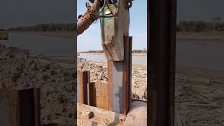 Piling - Inserting iron bars into the ground